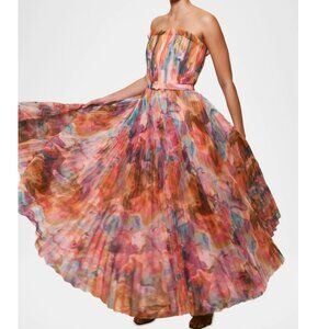 Hutch Bromley Strapless Pleatd Tulle Gown